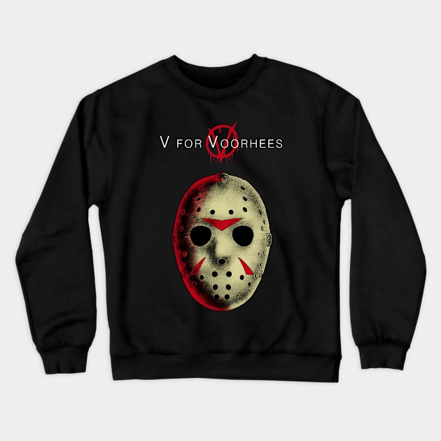 V for Voorhees Crewneck Sweatshirt by nazumouse